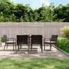 Image de Lot de 6 chaise vidaxl en rotin empilable non pliable exterieur H. 83 cm marron