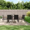 Image de Lot de 6 chaise vidaxl en acier empilable non pliable H. 90 cm exterieur gris