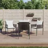 Image de Lot de 4 chaise vidaxl en rotin empilable non pliable exterieur H. 83 cm marron