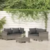 Image de Salon de jardin modulable Vidaxl resine tressee gris 5 pieces x 63 5 personnes