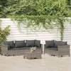 Image de Salon de jardin modulable Vidaxl resine tressee gris 6 pieces 63 x 63 x 55.5 6 personnes