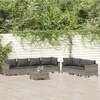 Image de Salon de jardin modulable Vidaxl resine tressee gris 8 pieces x 63 x 55.5 8 personnes