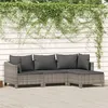 Image de Salon de jardin vidaxl rotin 4 personnes 4 pieces
