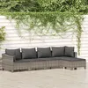 Image de Salon de jardin modulable vidaxl gris 5 personnes resine tressee 63 x 63 x 55.5 cm 5 pieces