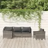 Image de vidaXL Salon de Jardin avec Coussins 5 pcs, Ensemble de Meubles de Terrasse, Mobilier d'Extérieur, Canapé de Patio, Moderne, 3187280