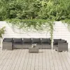 Image de Salon de jardin modulable Vidaxl resine tressee gris 9 pieces 63 x 63 x 55.5 9 personnes
