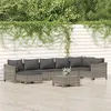 Image de Salon de jardin modulable Vidaxl gris 8 pieces resine tressee 63 x 63 x 55.5 8 personnes