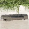 Image de vidaXL Salon de Jardin avec Coussins 7 pcs, Ensemble de Meubles de Terrasse, Mobilier d'Extérieur, Canapé de Patio, Moderne, 3187302
