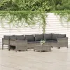 Image de Salon de jardin Vidaxl resine tressee gris 8 pieces x 63 x 55.5 8 personnes