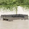 Image de vidaXL Salon de Jardin avec Coussins 9 pcs, Ensemble de Meubles de Terrasse, Mobilier d'Extérieur, Canapé de Patio, Moderne, 3187304