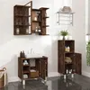 Image de Ensemble d armoires de salle de bain 3 pcs chêne fumé
