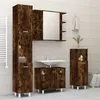 Image de Ensemble d armoires de salle de bain 4 pcs chêne fumé