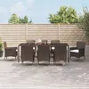 Image de vidaXL Ensemble à manger de jardin et coussins 9 pcs marron poly rotin, ensemble à manger, ensemble à manger d'extérieur, ensemble de mobilier d'extérieur