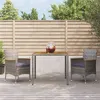 Image de vidaXL 3-delige Tuinset met kussens poly rattan grijs3187364