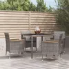 Image de vidaXL 5-delige Tuinset met kussens poly rattan grijs3187381