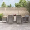 Image de vidaXL 7-delige Tuinset met kussens poly rattan grijs3187383
