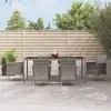 Image de vidaXL 7-delige Tuinset met kussens poly rattan grijs3187384