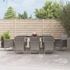 Image de vidaXL 9-delige Tuinset met kussens poly rattan grijs3187385