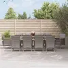 Image de vidaXL 11-delige Tuinset met kussens poly rattan grijs3187387