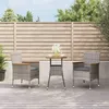 Image de vidaXL 3-delige Bistroset met kussens poly rattan grijs3187430