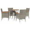 Image de Salon de jardin Vidaxl resine tressee gris 5 pieces 55.0 x 75 x 75