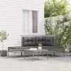 Image de vidaXL 5-delige Loungeset met kussens poly rattan grijs3187496