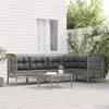 Image de vidaXL Salon de Jardin avec Coussins 6 pcs, Ensemble de Meubles de Terrasse, Mobilier d'Extérieur, Canapé de Patio, Moderne, 3187508