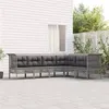 Image de vidaXL Salon de Jardin avec Coussins 6 pcs, Ensemble de Meubles de Terrasse, Mobilier d'Extérieur, Canapé de Patio, Moderne, 3187515