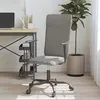 Image de vidaXL Chaise de bureau réglable en hauteur gris foncé tissu