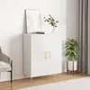 Image de Buffet Blanc brillant 69,5x34x90 cm Bois d ingénierie