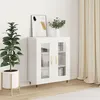 Image de Buffet Blanc brillant 69,5x34x90 cm Bois d ingénierie