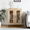 Image de vidaXL Buffet, Armoire avec Pieds, Meuble de Rangement, Organisateur de Salon Salle de Séjour Intérieur, Moderne, Chêne Sonoma Bois d'Ingénierie
