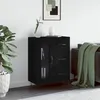 Image de Buffet noir 69,5x34x90 cm bois d ingénierie