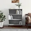 Image de Bibliothèque gris béton 69,5x32,5x90 cm bois d ingénierie