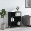 Image de vidaXL Armoire à étagères noir 69,5x32,5x90 cm bois d'ingénierie828373