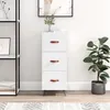Image de vidaXL Buffet Blanc brillant 34,5x34x90 cm Bois d'ingénierie828574