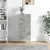 Image de vidaXL Dressoir 34,5x34x90 cm bewerkt hout betongrijs828592
