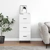 Image de Buffet Blanc brillant 34,5x34x90 cm Bois d ingénierie