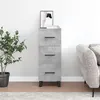 Image de vidaXL Buffet Gris béton 34,5x34x90 cm Bois d'ingénierie828632