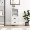 Image de Buffet Blanc brillant 34,5x34x90 cm Bois d ingénierie