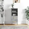 Image de vidaXL Buffet Gris béton 34,5x34x90 cm Bois d'ingénierie828648