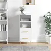 Image de Buffet Blanc brillant 34,5x34x90 cm Bois d ingénierie