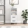 Image de vidaXL Buffet Blanc brillant 34,5x34x90 cm Bois d'ingénierie828662