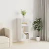 Image de Buffet blanc brillant 34,5x32,5x90 cm bois d ingénierie