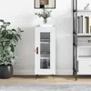 Image de vidaXL Buffet Blanc brillant 34,5x34x90 cm Bois d'ingénierie828766