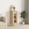 Image de vidaXL Buffet, Armoire Latérale avec Porte, Meuble de Rangement, Organisateur de Salon Salle de Séjour, Moderne, Chêne Sonoma Bois d'Ingénierie 828783