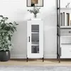 Image de vidaXL Buffet Blanc brillant 34,5x34x90 cm Bois d'ingénierie828806