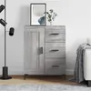Image de vidaXL Buffet, Armoire Latérale, Meuble de Rangement, Organisateur de Salon Salle de Séjour Intérieur, Moderne, Sonoma Gris Bois d'Ingénierie