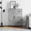 Image de vidaXL Buffet, Armoire Latérale, Meuble de Rangement, Organisateur de Salon Salle de Séjour Intérieur, Moderne, Gris Béton Bois d'Ingénierie