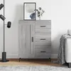 Image de vidaXL Buffet, Armoire Latérale, Meuble de Rangement, Organisateur de Salon Salle de Séjour Intérieur, Moderne, Sonoma Gris Bois d'Ingénierie